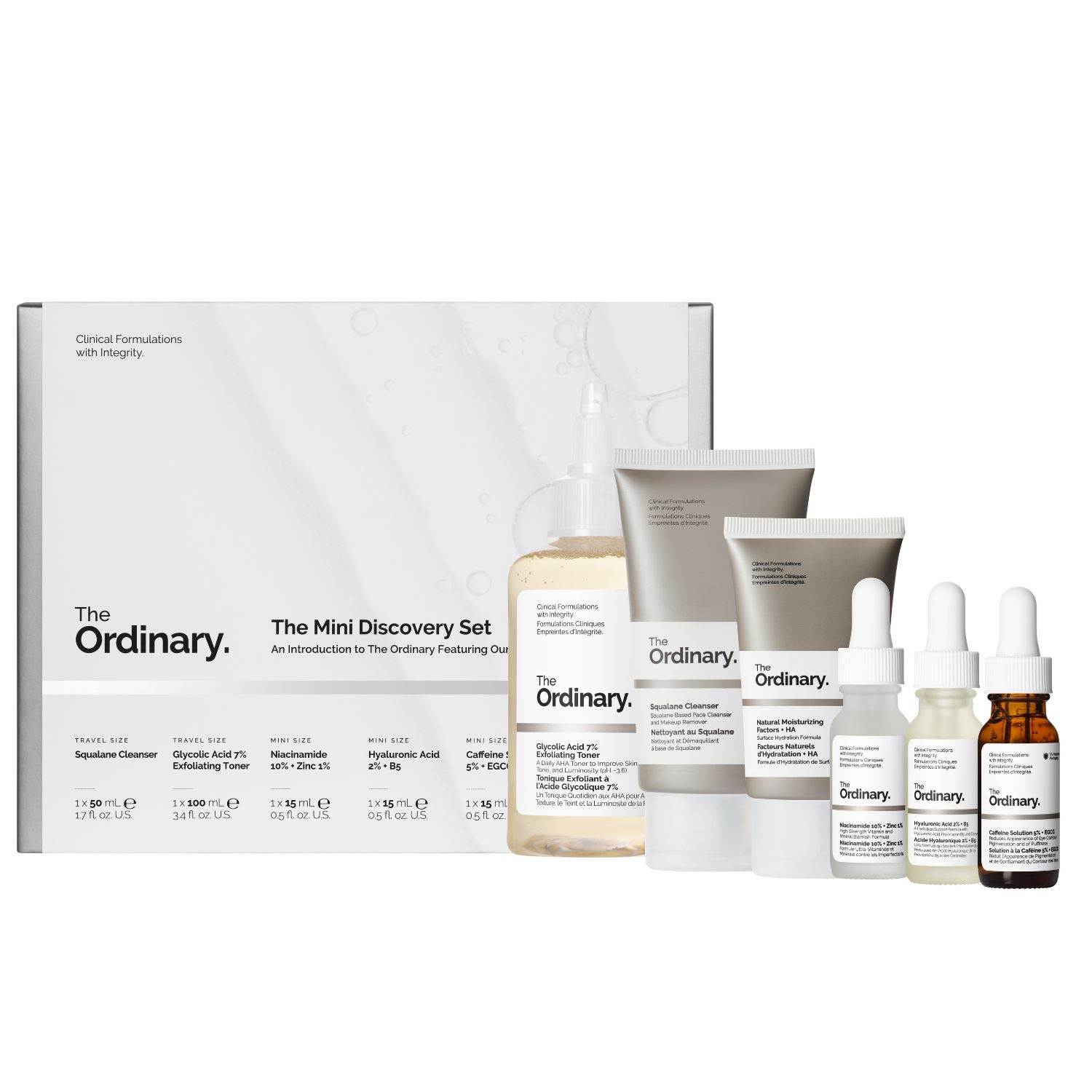 THE O. MINI DISCOVERY SET (SET DE PRODUCTOS ESENCIALES PARA CUIDADO DE LA PIEL)